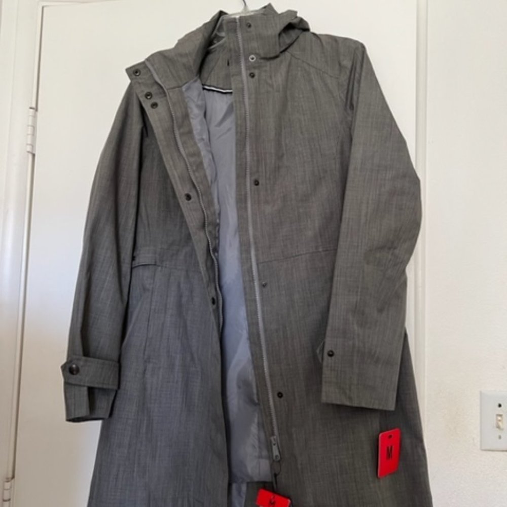 Kirkland Signature Hooded Trench Coat, Women's, M, light grey